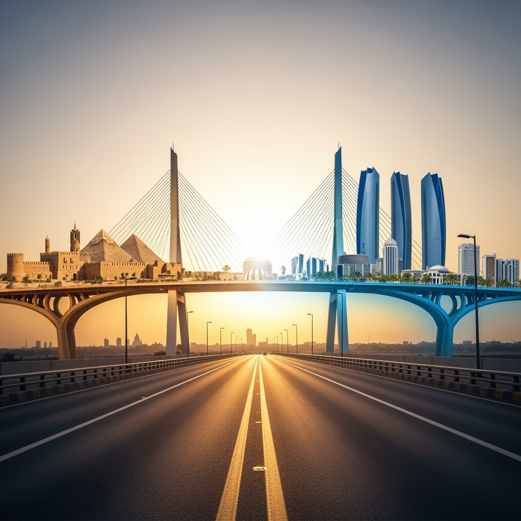 Illustration for: Cairo and Abu Dhabi Strengthen Economic Ties