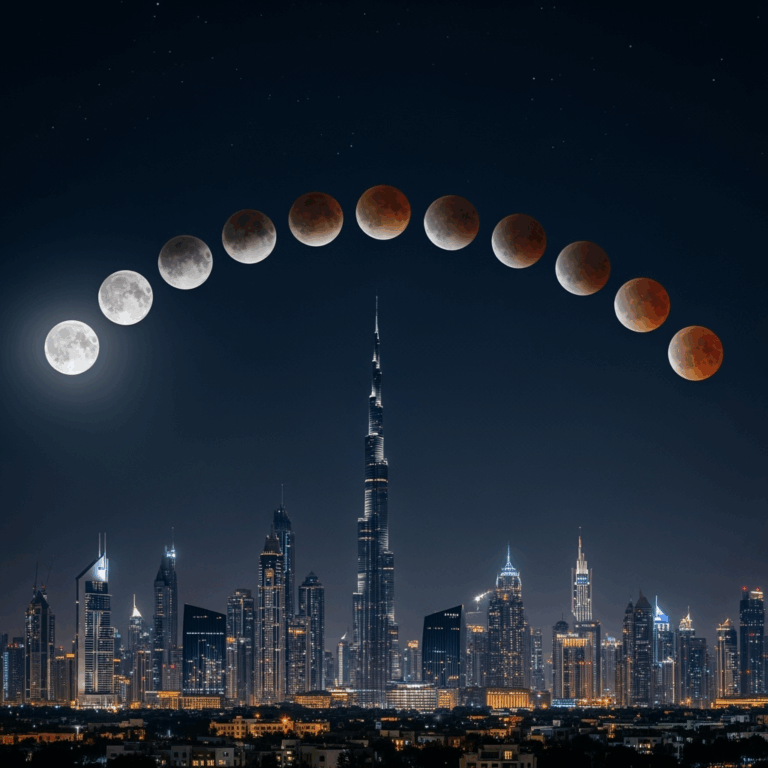 Illustration for: UAE to Witness Rare Total Lunar Eclipse