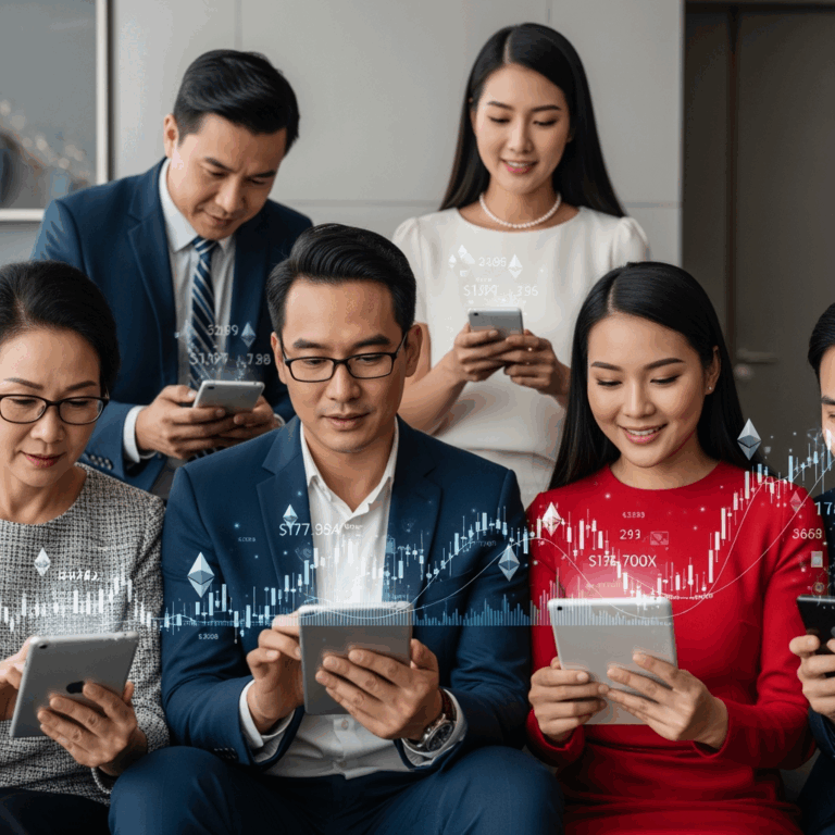Illustration for: Wealthy Asian Families Boost Crypto Investments