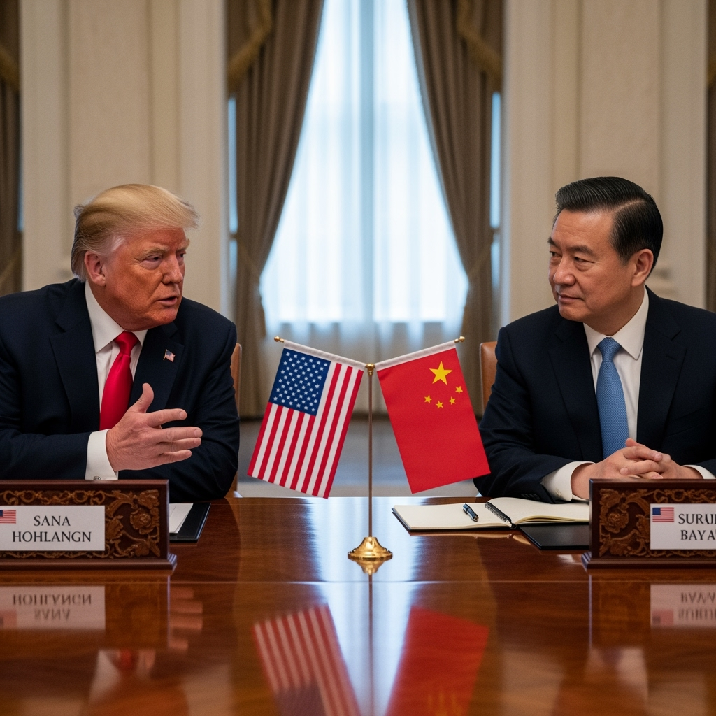Illustration for: Trump Discusses Taiwan with Chinese President