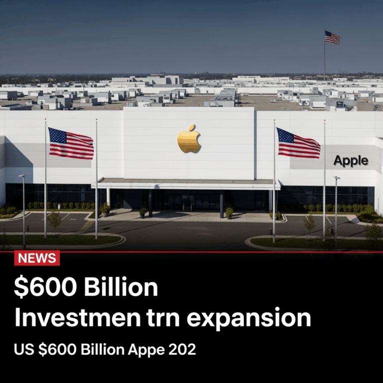Illustration for: Apple Invests $600B in US Manufacturing Expansion