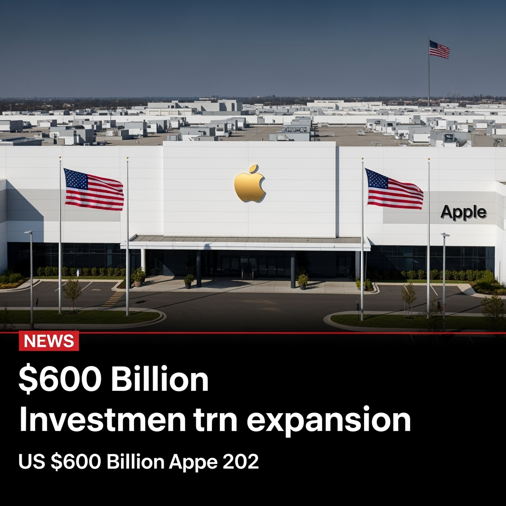 Illustration for: Apple Invests $600B in US Manufacturing Expansion