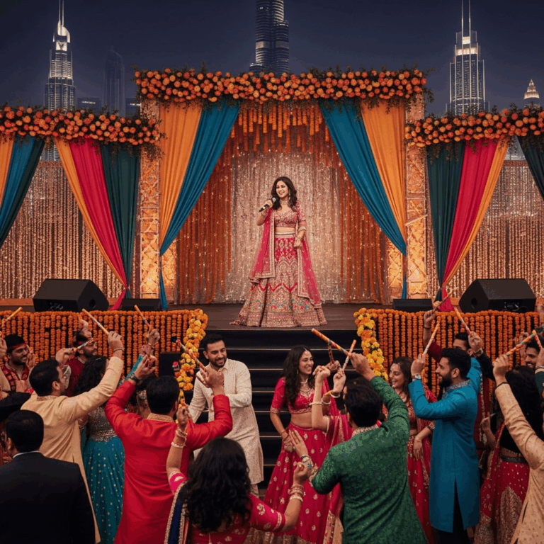 Illustration for: Join Falguni Pathak's Pre-Navratri Bash in Dubai