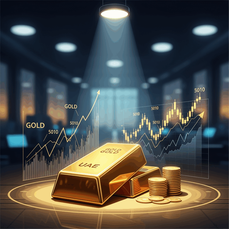 Illustration for: UAE Boosts Gold Holdings Amid Economic Uncertainty