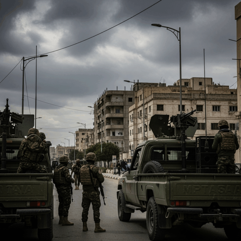 Illustration for: Libya's Capital Faces Military Tensions Amid Political Divide