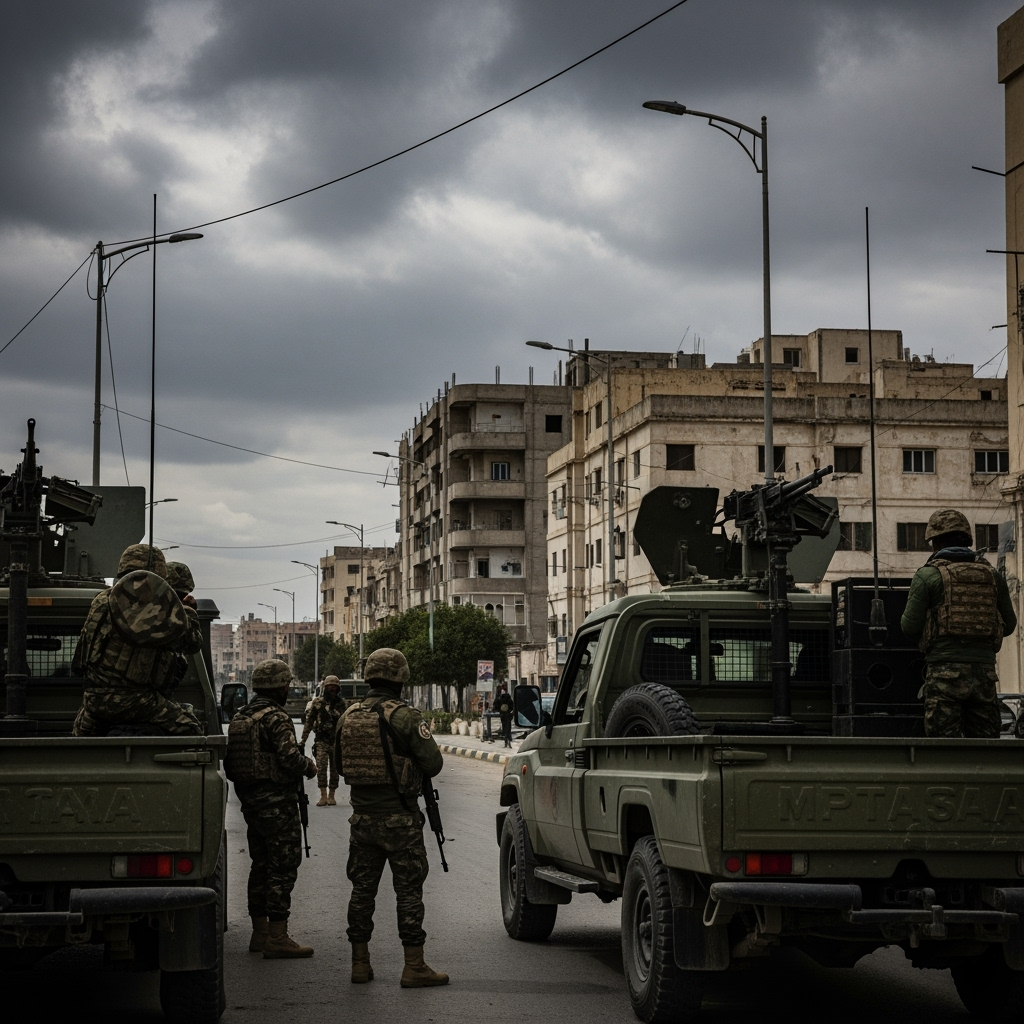 Illustration for: Libya's Capital Faces Military Tensions Amid Political Divide