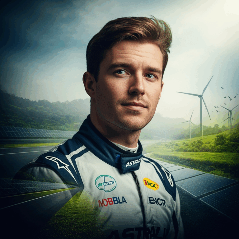 Illustration for: Lachlan Robinson: Racing Driver Advocating Sustainability