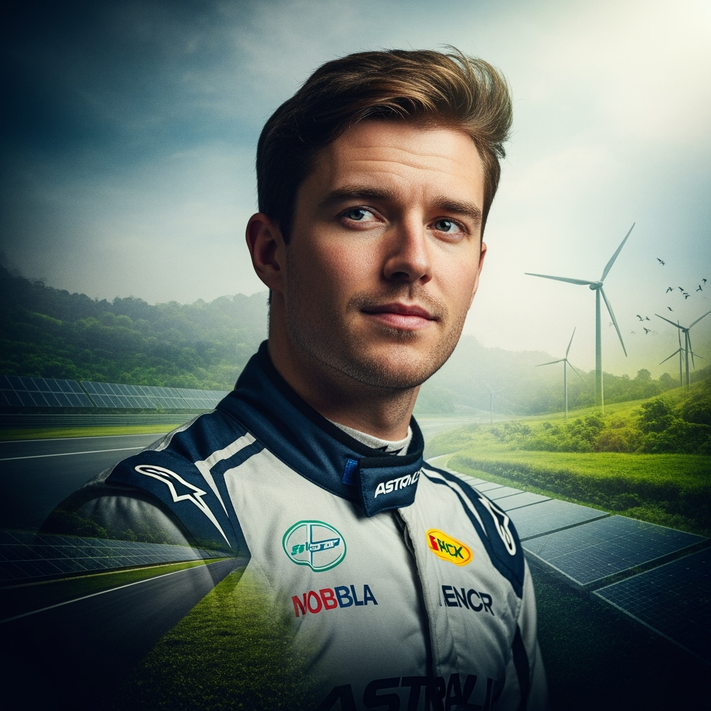Illustration for: Lachlan Robinson: Racing Driver Advocating Sustainability