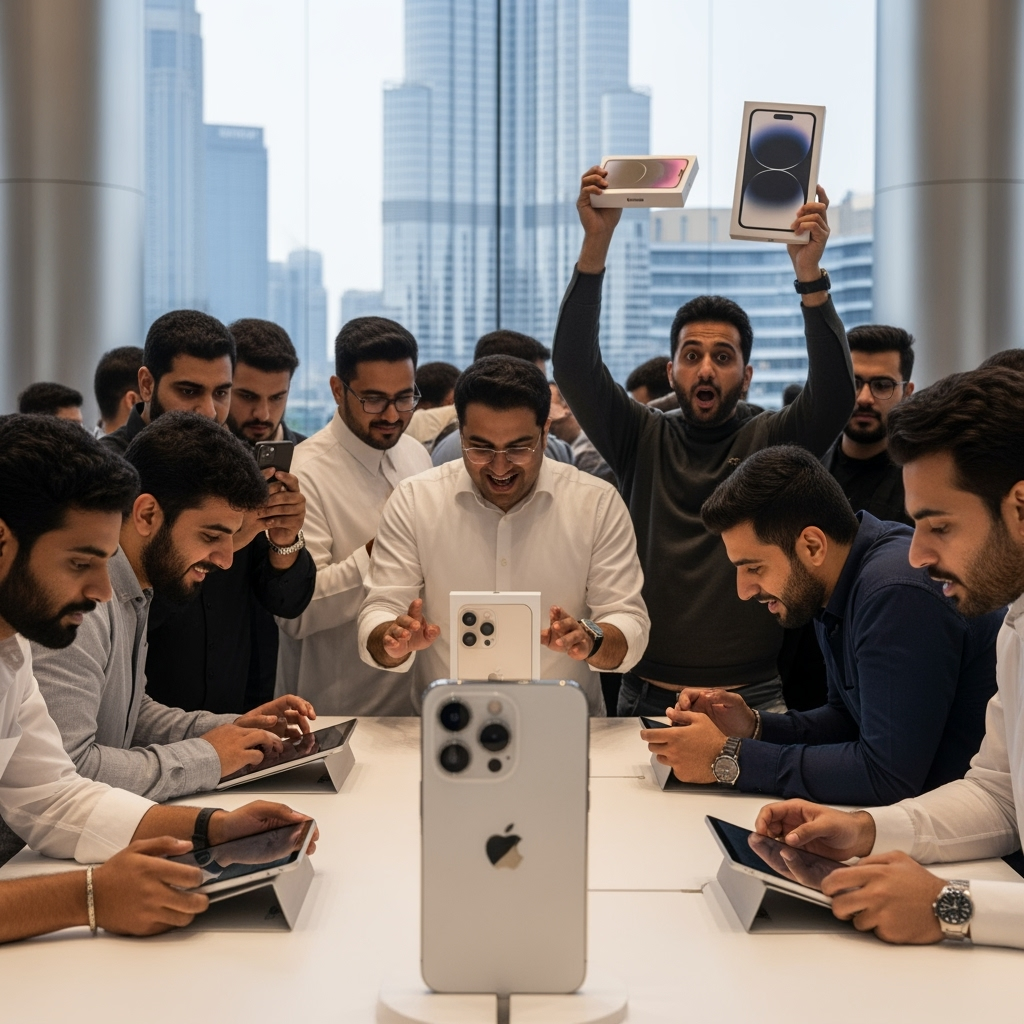 Illustration for: UAE iPhone 17 Frenzy: Anticipation and Early Bookings