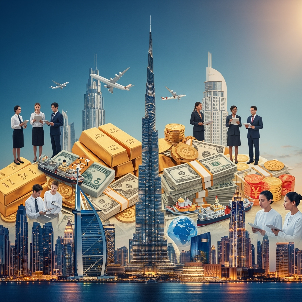 Illustration for: Dubai: A Global Magnet for Wealth and Business