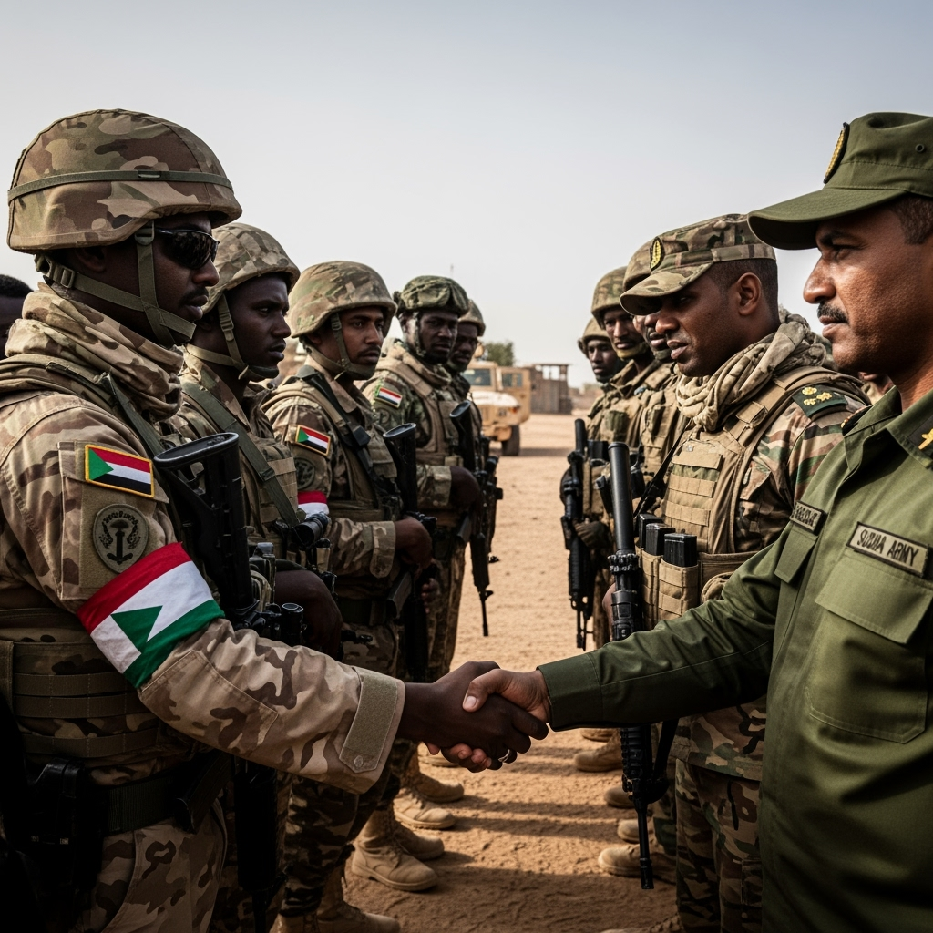 Illustration for: Sudan Army Aligns Allied Forces
