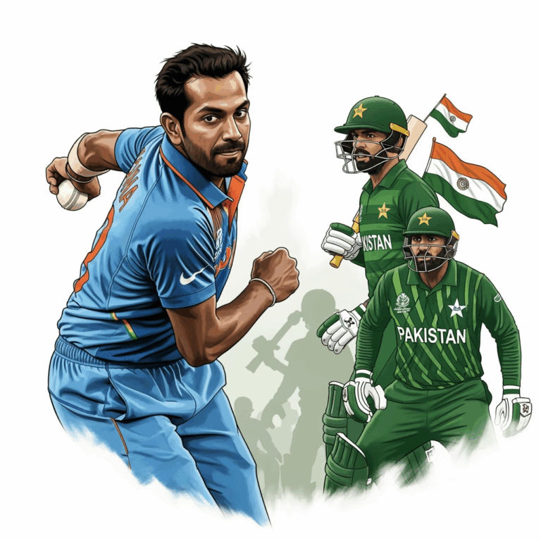 Illustration for: India vs Pakistan Match: Kedar Jadhav's Opposition