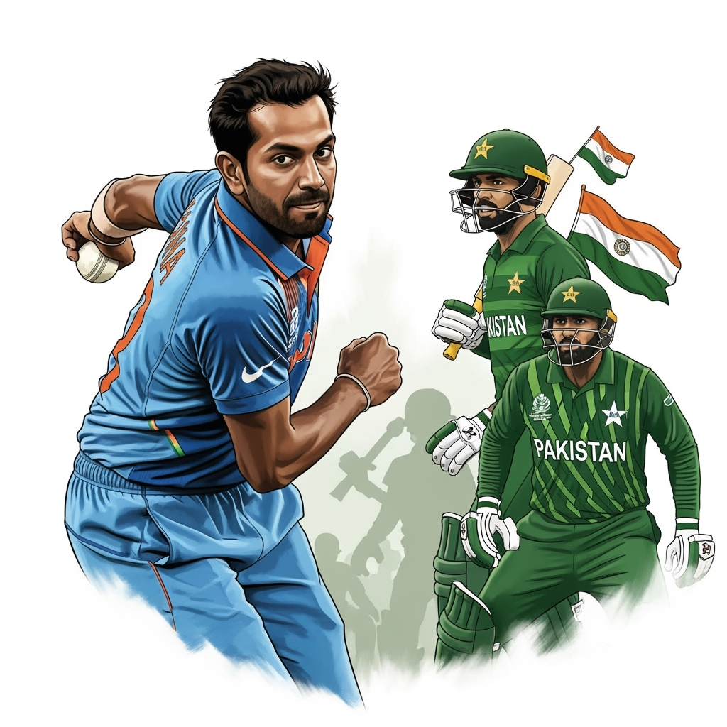 Illustration for: India vs Pakistan Match: Kedar Jadhav's Opposition