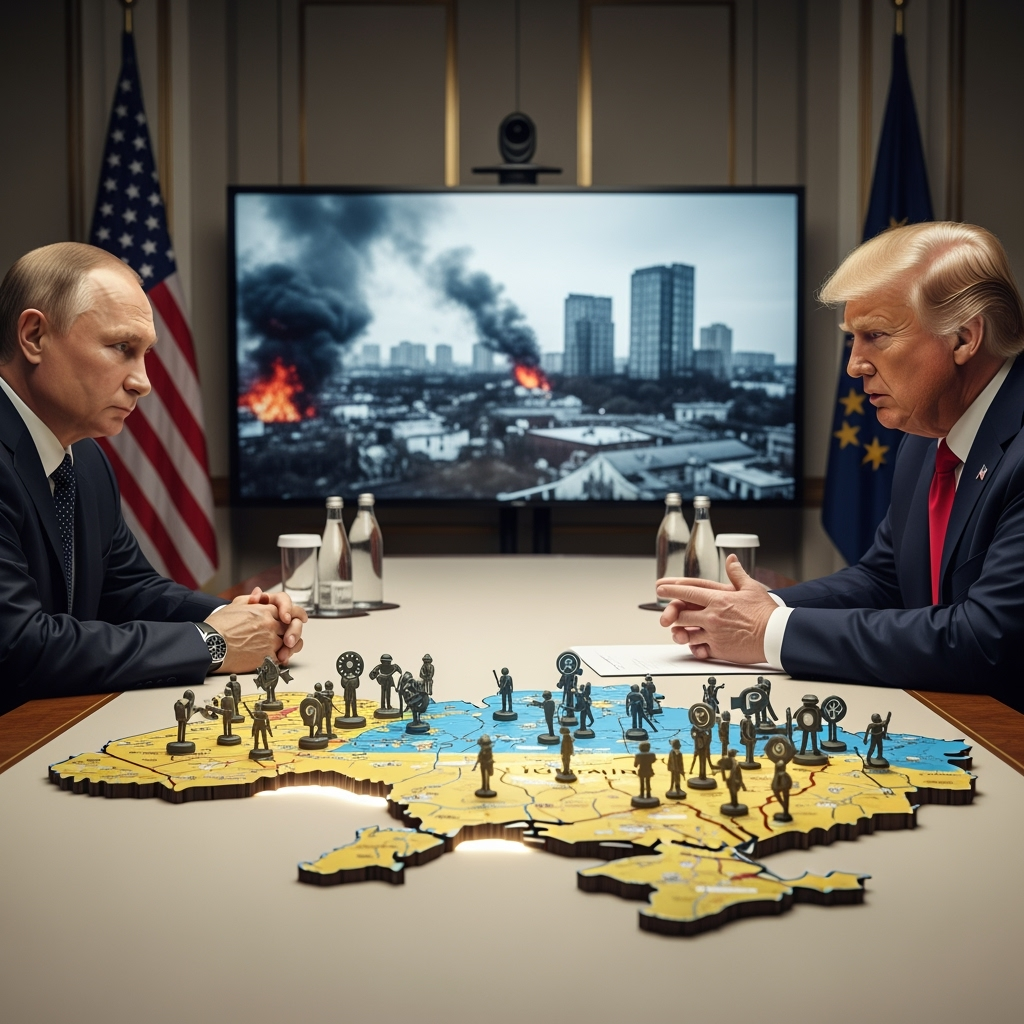 Illustration for: Putin-Trump Summit to Focus on Ukraine Crisis