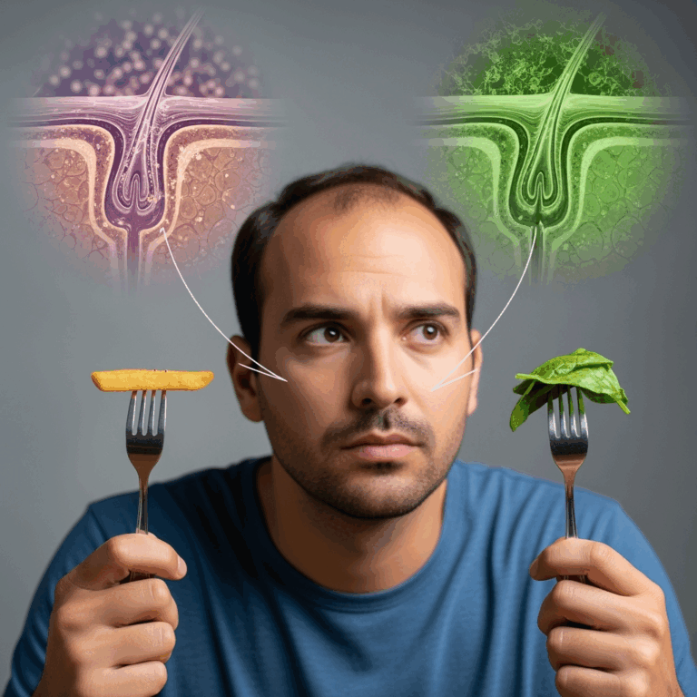Illustration for: Study Reveals Diet's Impact on Men's Hair Loss