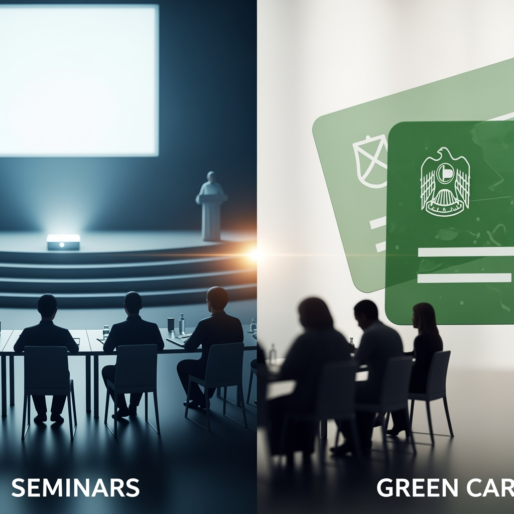 Illustration for: UAE Education Planning: Seminars and Green Cards
