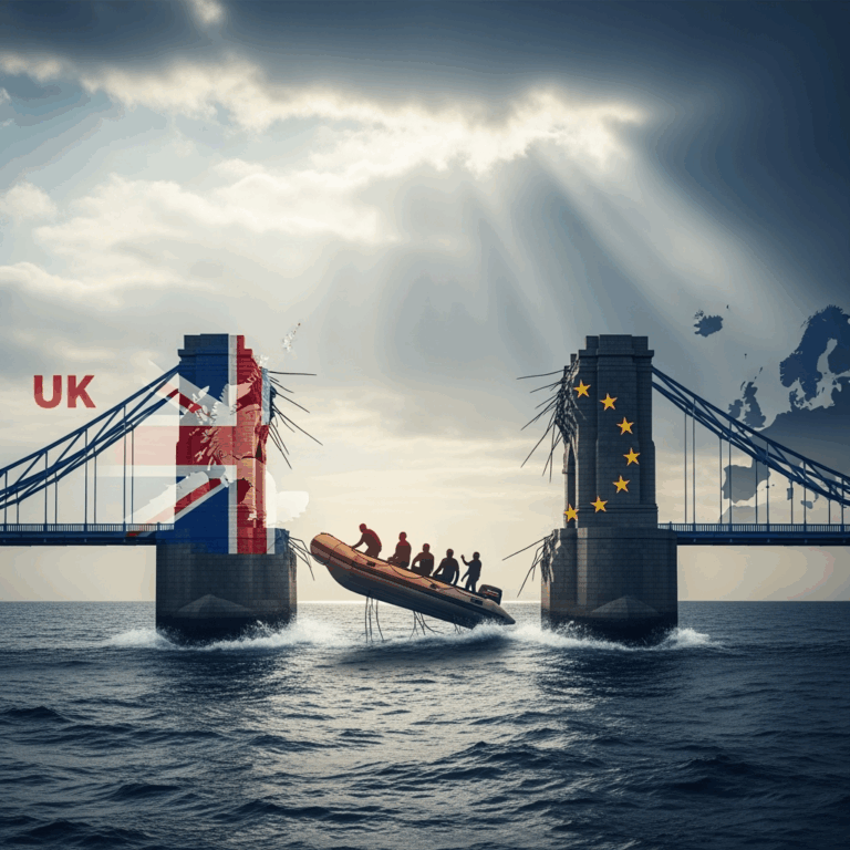 Illustration for: UK's ECHR Exit: Impact on Migrant Crisis
