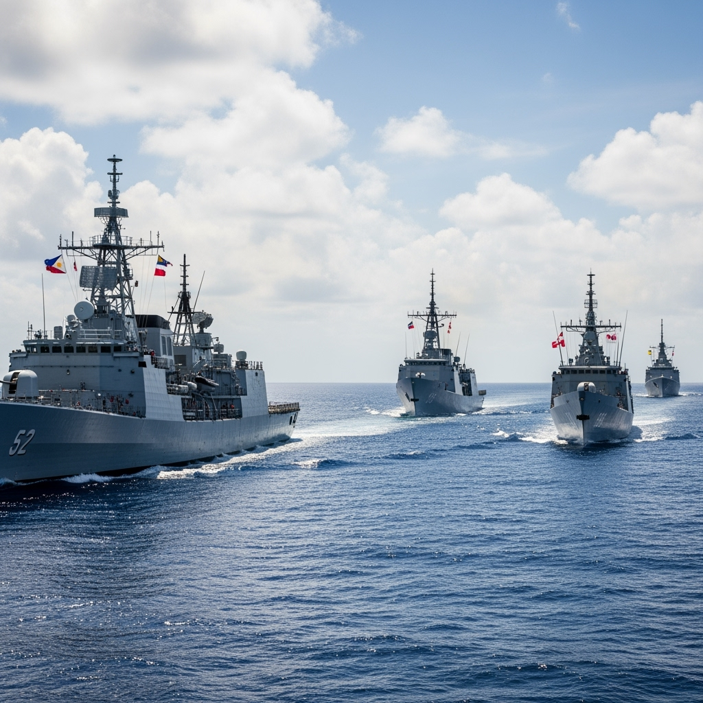 Illustration for: Philippines, Australia, Canada Conduct Joint Sail
