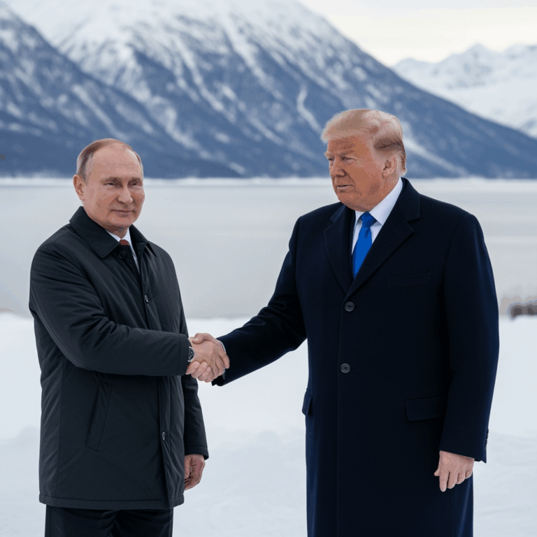 Illustration for: Putin and Trump Launch Vital Operation in Alaska
