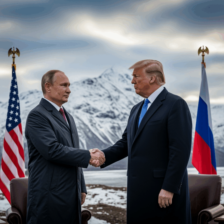Illustration for: Putin and Trump's Alaska Meeting Overview