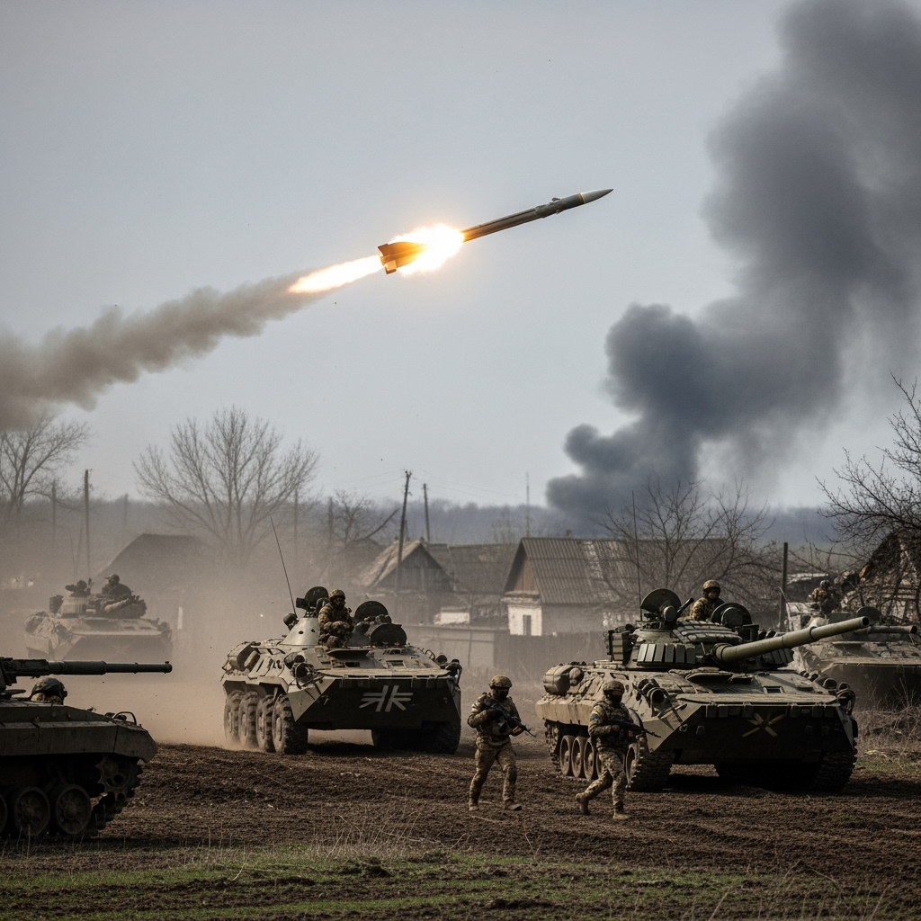 Illustration for: Russian Defense Targets Ukrainian Forces