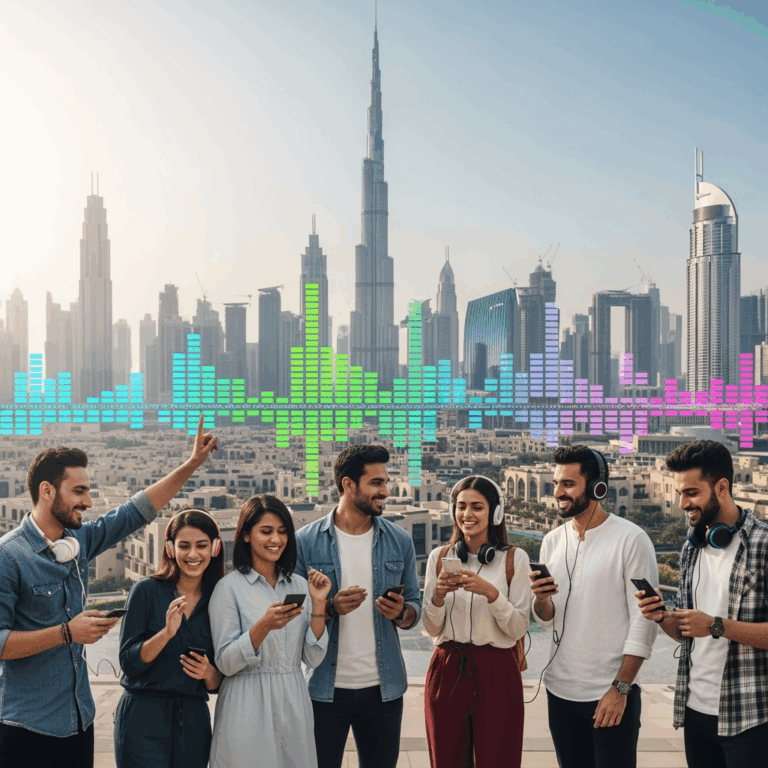 Illustration for: Bajao Gaana Expands to Dubai: A Cultural Leap