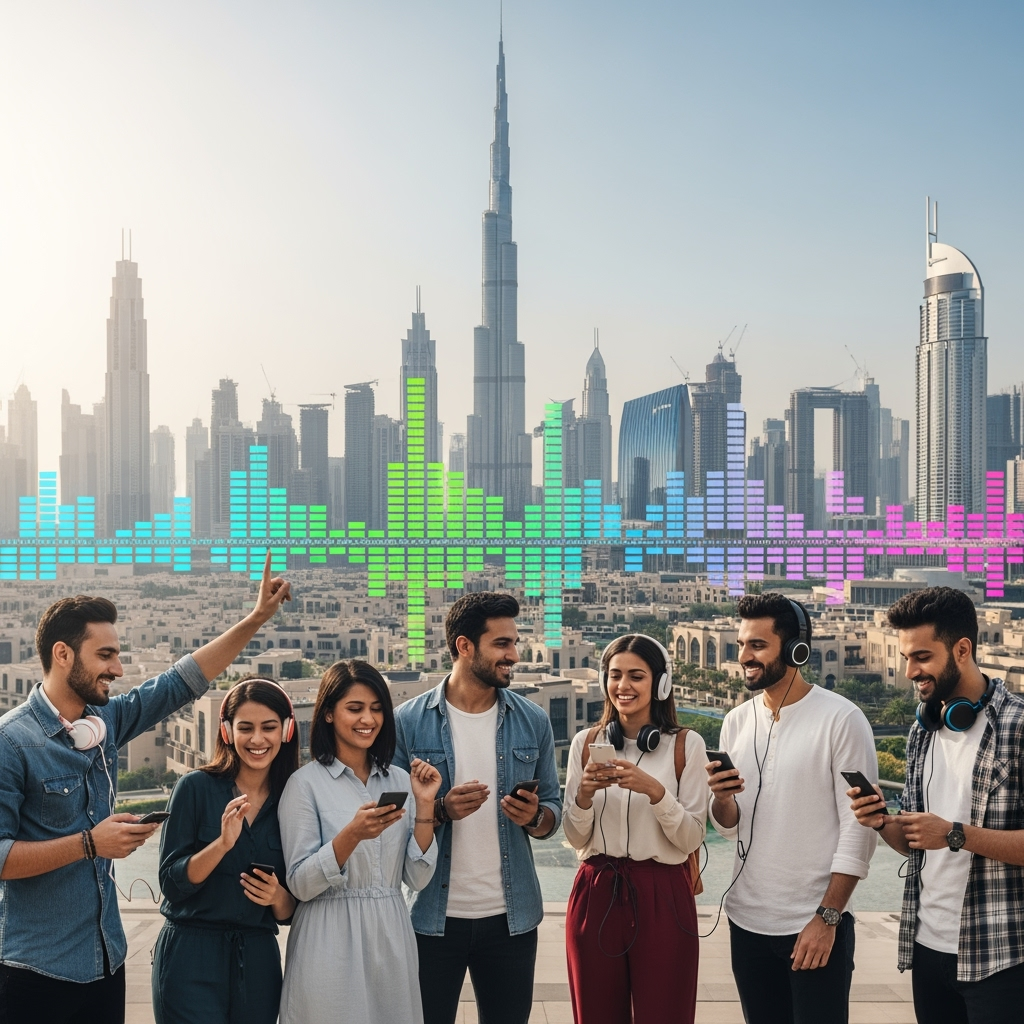 Illustration for: Bajao Gaana Expands to Dubai: A Cultural Leap