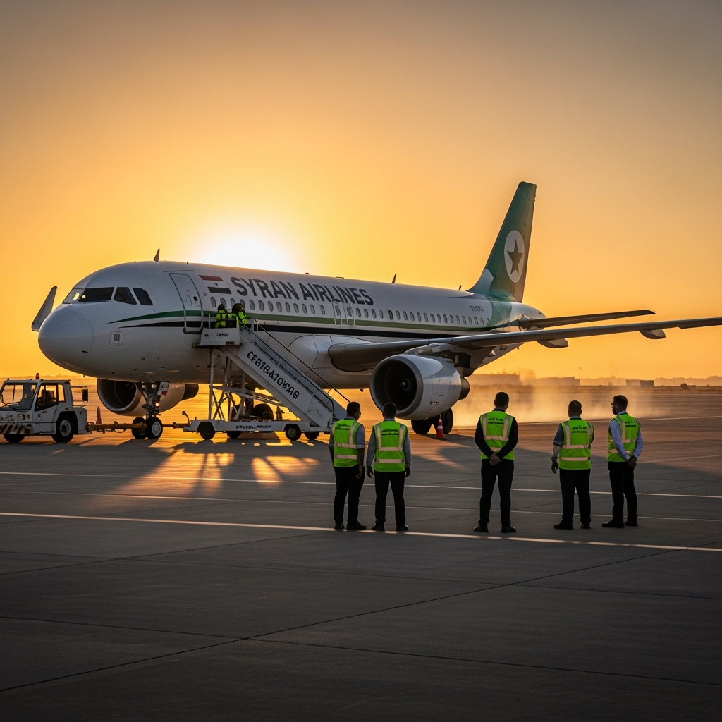 Illustration for: Syrian Airlines Resumes Flights to Libya