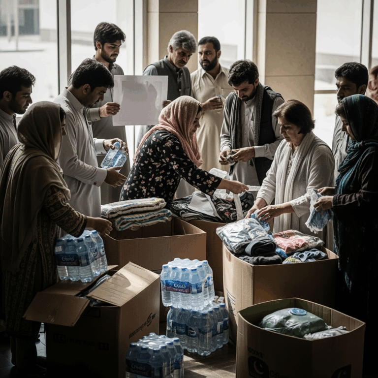 Illustration for: Pakistani UAE Residents Urged to Aid Flood Victims