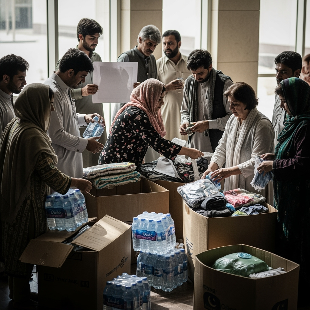 Illustration for: Pakistani UAE Residents Urged to Aid Flood Victims