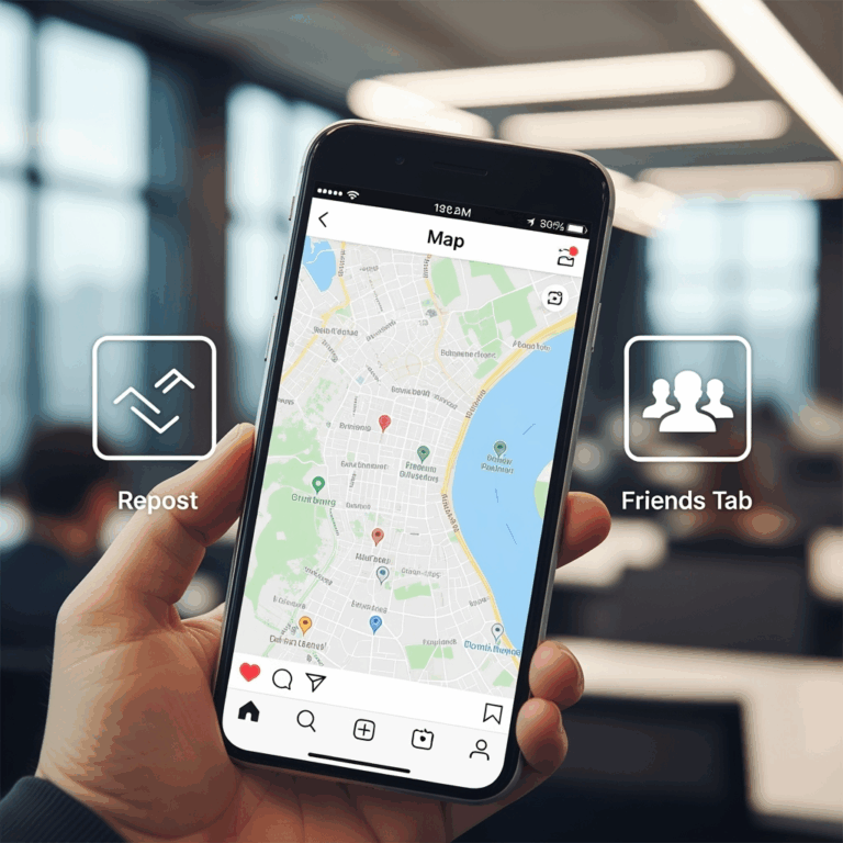 Illustration for: Instagram Unveils Map, Repost, and Friends Tab Features
