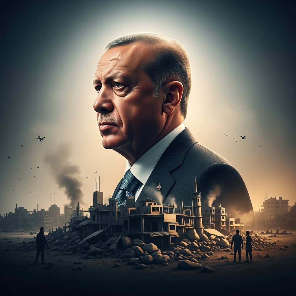 Illustration for: Erdogan: Humanity's Conscience Tested in Gaza