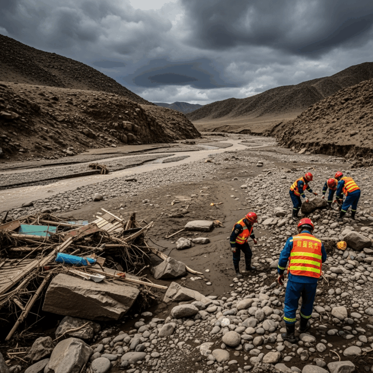 Illustration for: Inner Mongolia Flash Flood Kills Nine, Search Continues