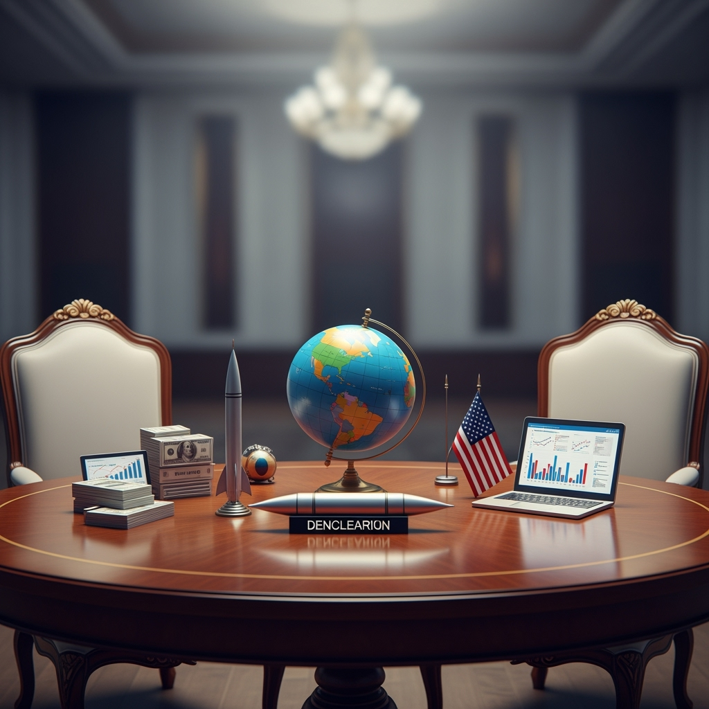 Illustration for: South Korea-U.S. Summit: Key Issues on the Table