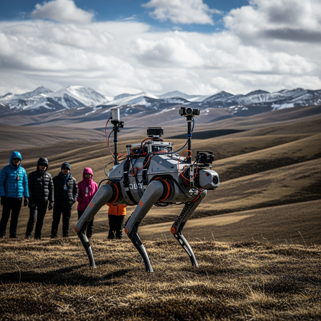 Illustration for: Robot Assists in Tibetan Plateau Research