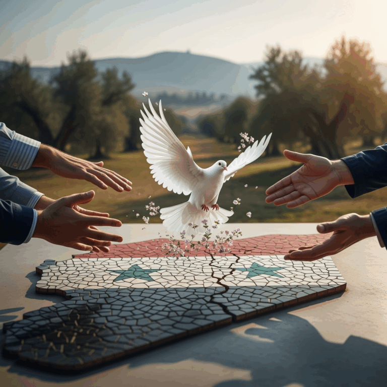 Illustration for: Syria's Quest for Unity Without Bloodshed
