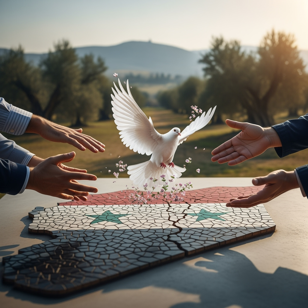 Illustration for: Syria's Quest for Unity Without Bloodshed