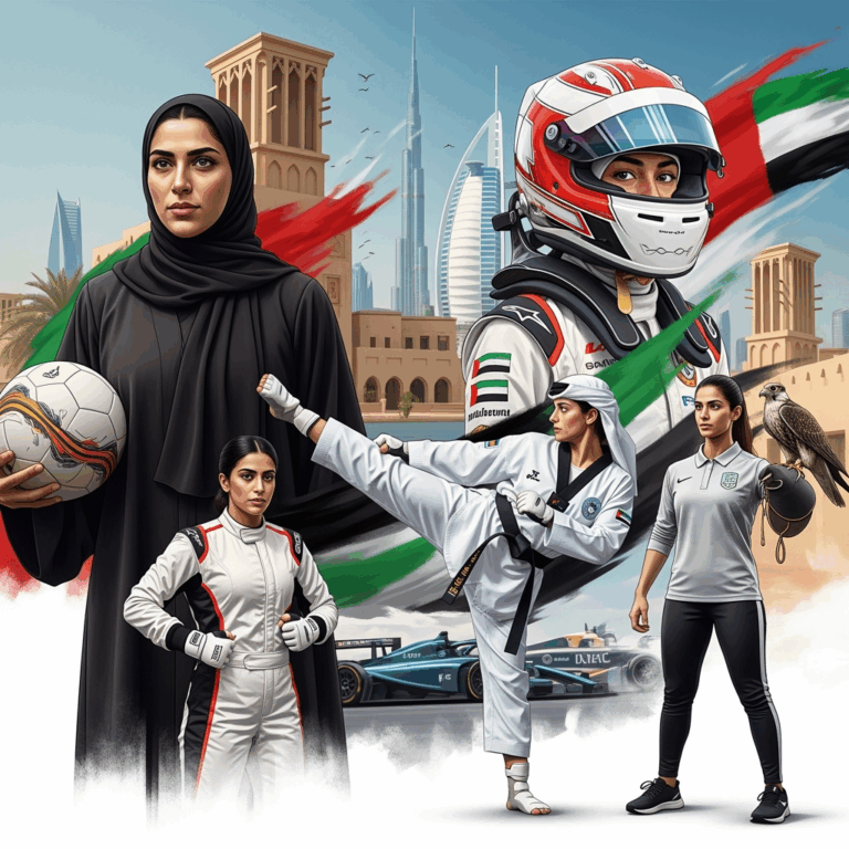 Illustration for: Emirati Women Redefine UAE Sports Landscape