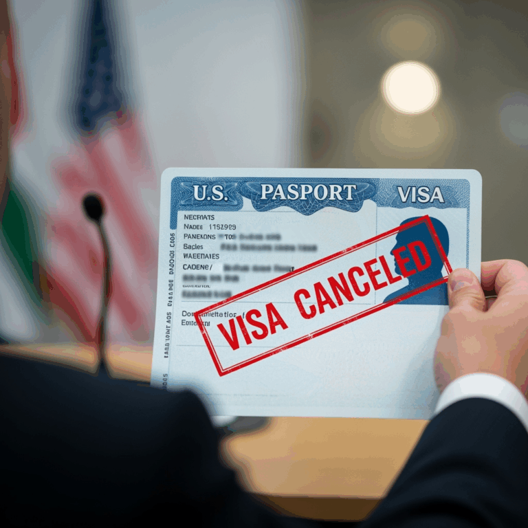Illustration for: U.S. Cancels Visas for Palestinian Leaders