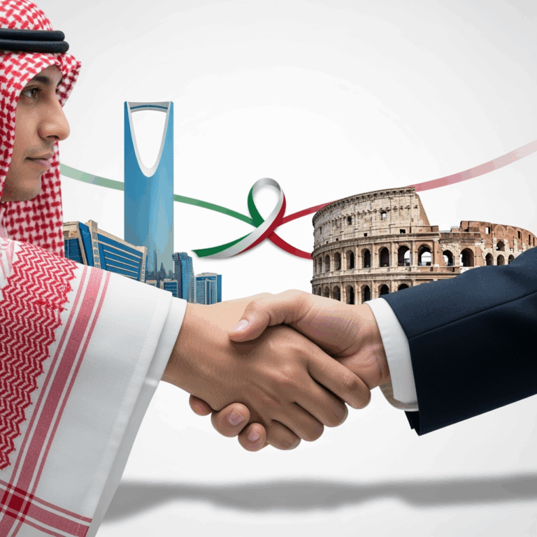 Illustration for: Saudi-Italian Relations & Peace Efforts Discussed