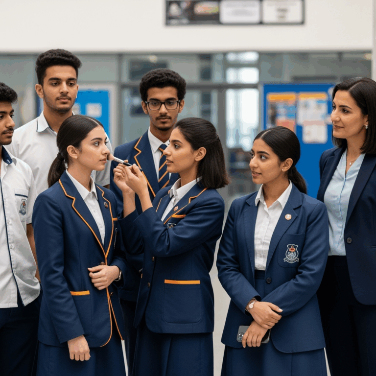 Illustration for: UAE Students Face New School Uniform and Makeup Rules