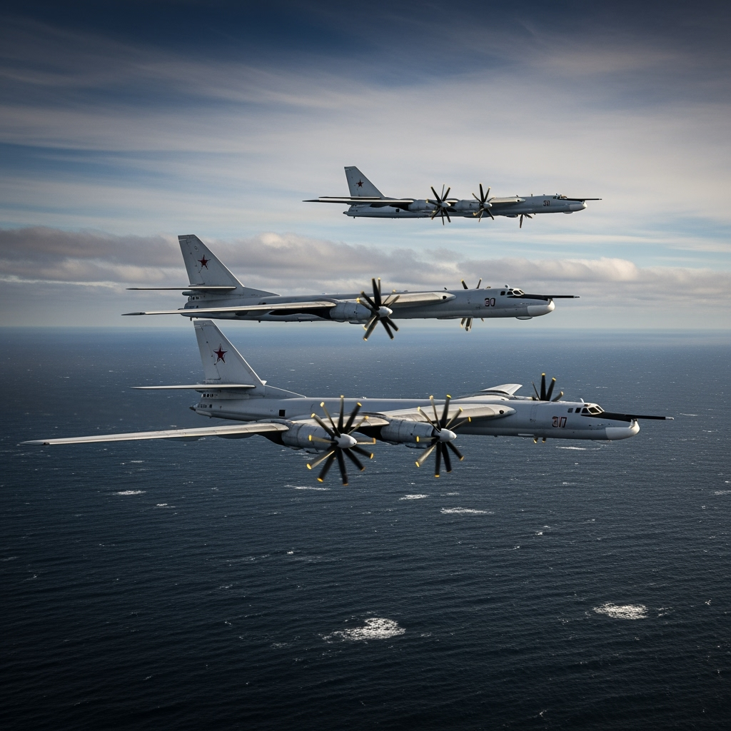 Illustration for: Russian Strategic Bombers Fly Over Barents Sea