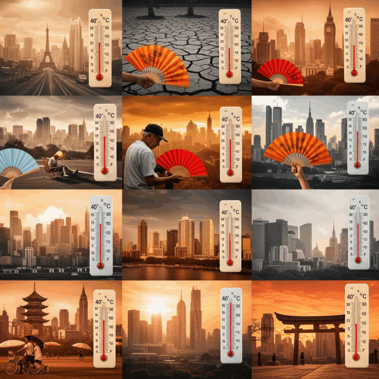 Illustration for: Global Heatwave: 10 Cities Record Extreme Temperatures