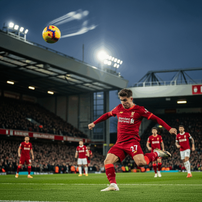Illustration for: Liverpool Triumphs with Szoboszlai's Stunning Free-Kick