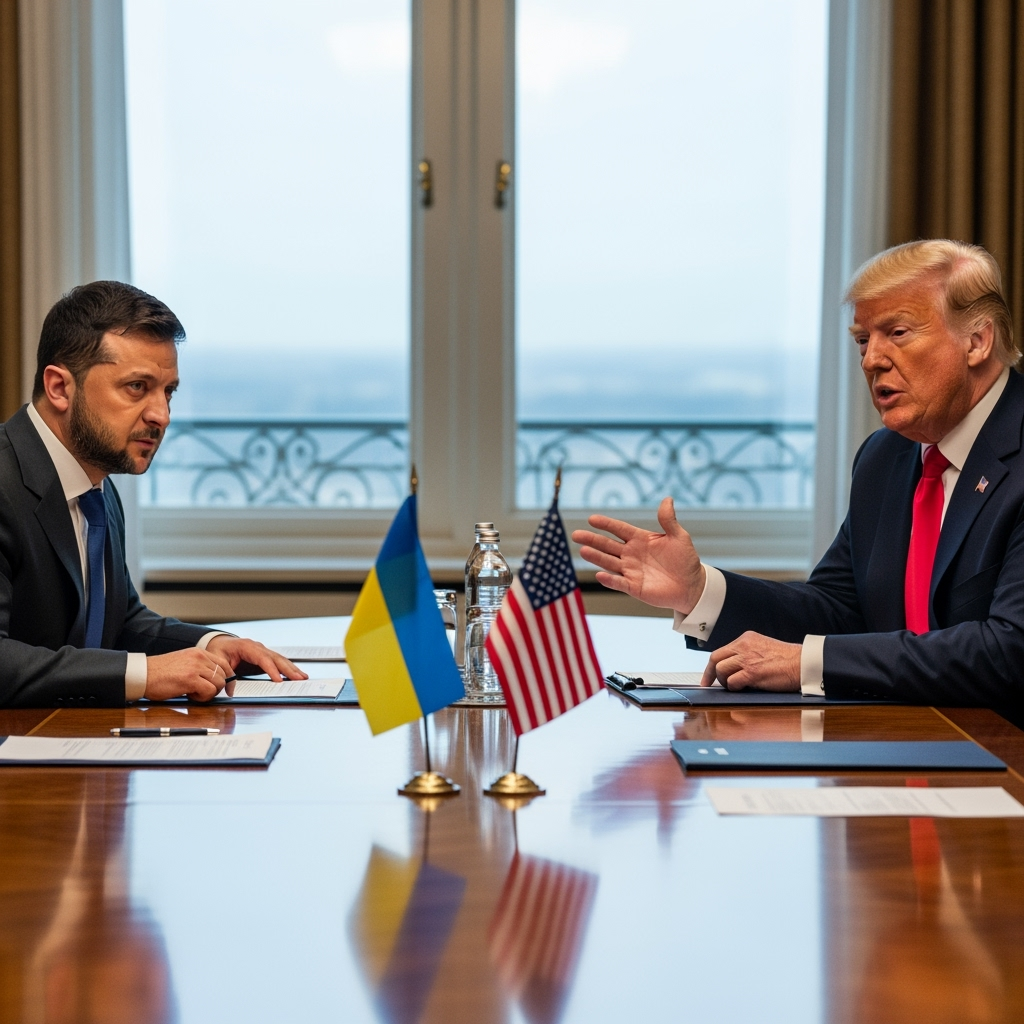 Illustration for: Zelensky's Strategic Meeting with Trump