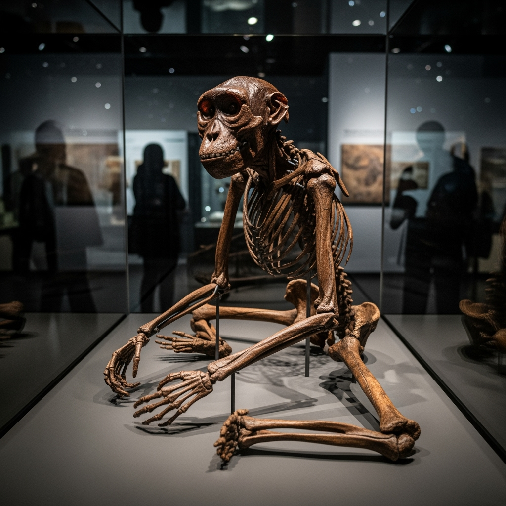 Illustration for: Lucy's 3.18M-Year-Old Bones Debut in Europe