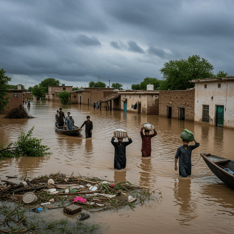 Illustration for: Floods in Pakistan: 194 Dead, More Rain Expected