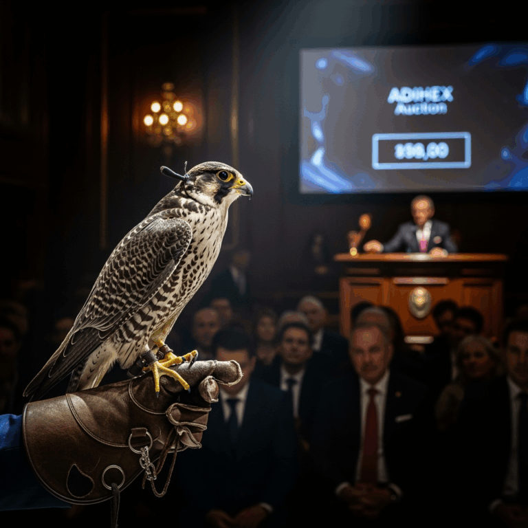 Illustration for: Falcons: Heritage or Luxury at ADIHEX Auction?