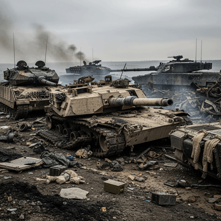 Illustration for: Russian Forces Destroy Western Military Equipment