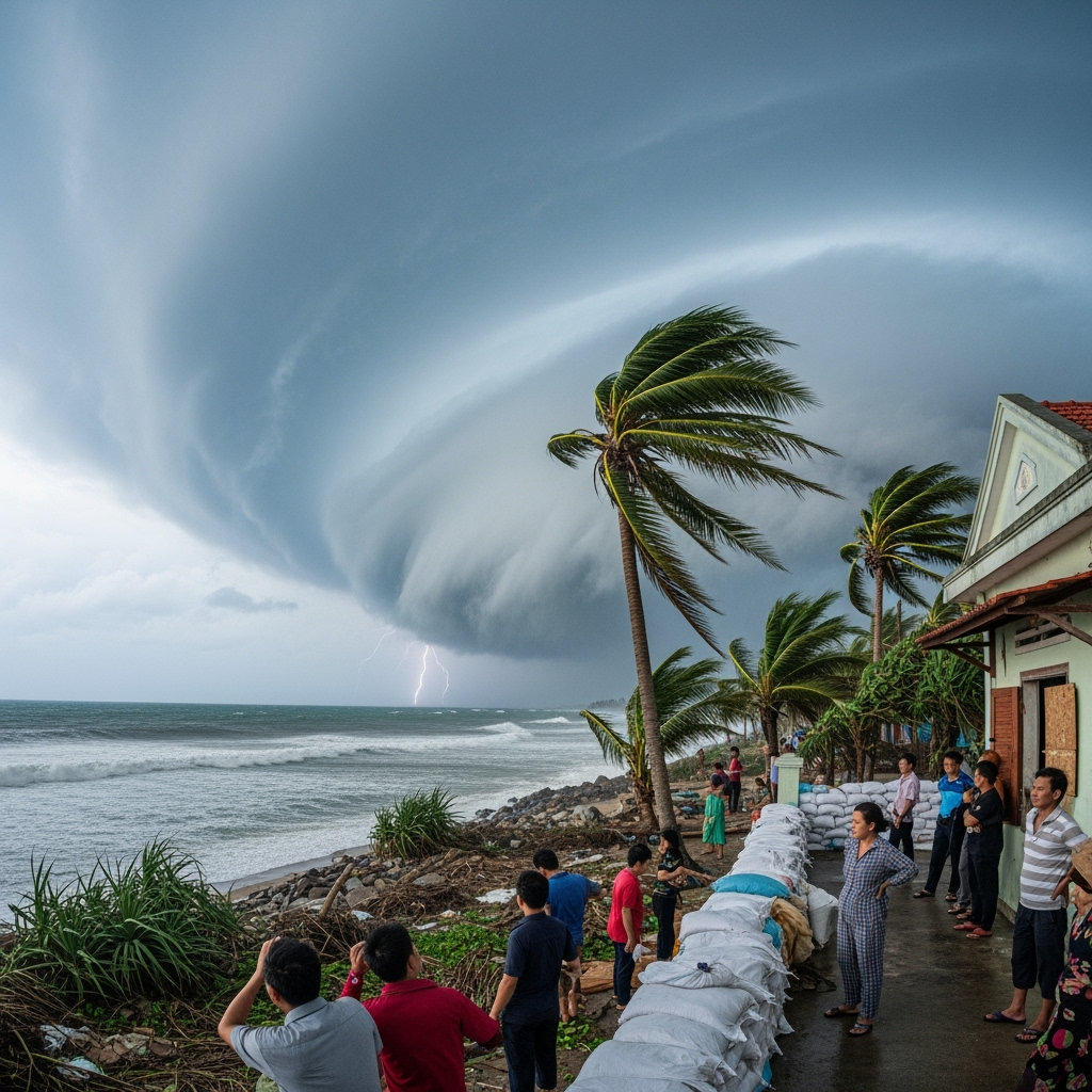Illustration for: Vietnam Braces for Powerful Typhoon Kajiki